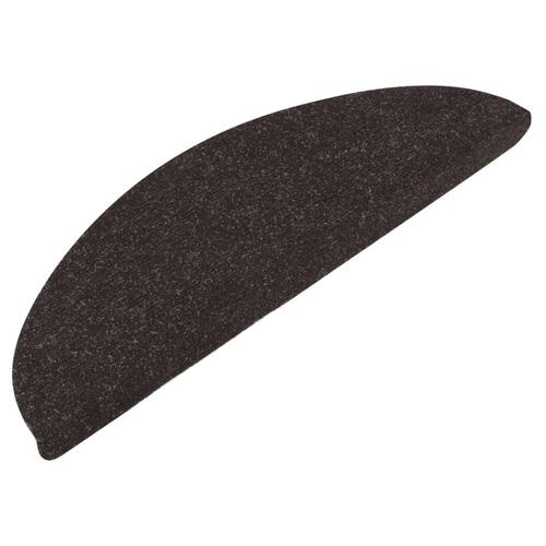 Selvklæbende trappemåtter 10 stk. 65x22,5x3,5 cm sort