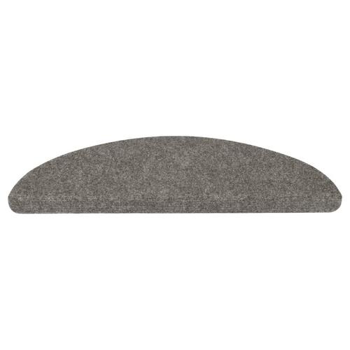 Selvklæbende trappemåtter 10 stk. 65x22,5x3,5 cm grå