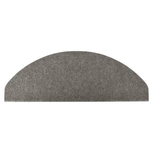 Selvklæbende trappemåtter 10 stk. 65x22,5x3,5 cm grå