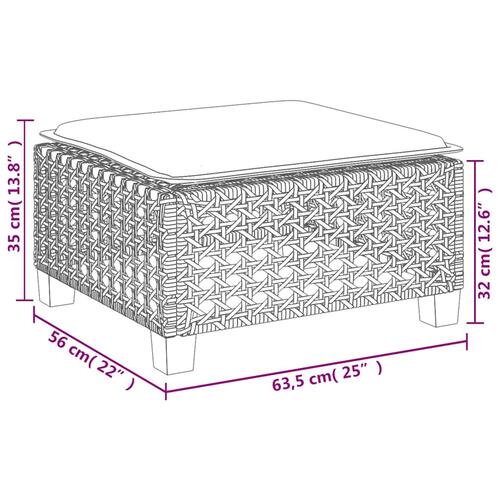 Sofasæt til haven 8 dele med hynder polyrattan beige
