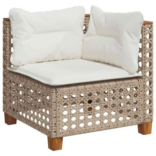 Sofasæt til haven 11 dele med hynder polyrattan beige