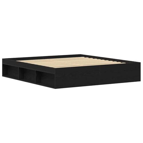Sengestel uden madras 200x200 cm konstrueret træ sort eg