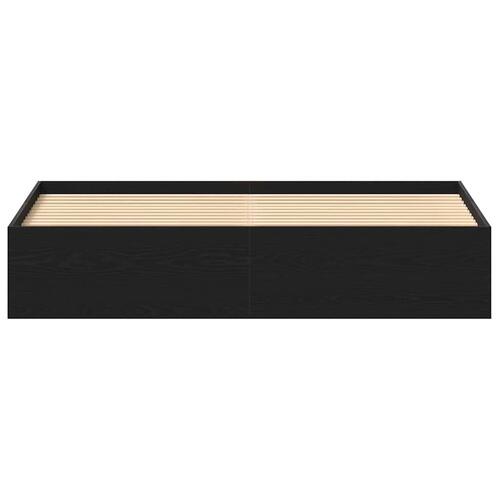 Sengestel uden madras 200x200 cm konstrueret træ sort eg