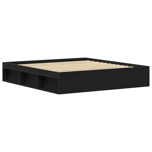 Sengestel uden madras 200x200 cm konstrueret træ sort eg