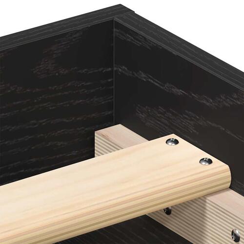 Sengestel uden madras 200x200 cm konstrueret træ sort eg