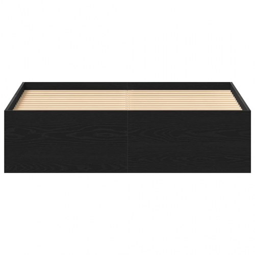 Sengestel uden madras 135×190 cm - konstrueret træ, sort eg