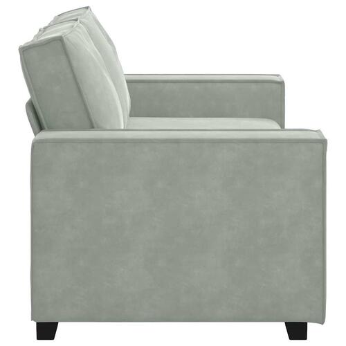 2-personers sofa 140 cm fløjl lysegrå