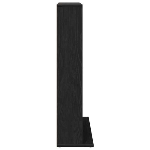 Cd-reol 100x23x89,5 cm konstrueret træ sort-eg