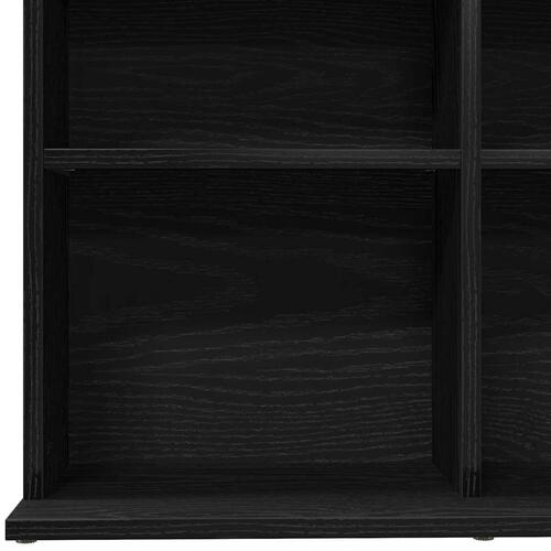 Cd-reol 100x23x89,5 cm konstrueret træ sort-eg