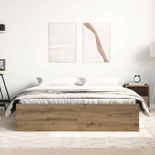 Sengestel uden madras 150x200cm konstrueret træ kunsteg