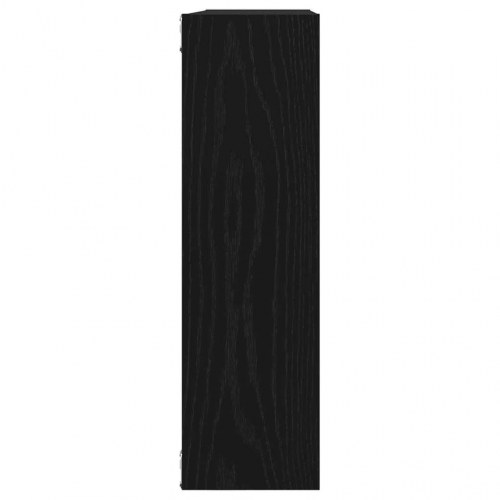 Vægreol i sort eg 75×16×55 cm - konstrueret træ