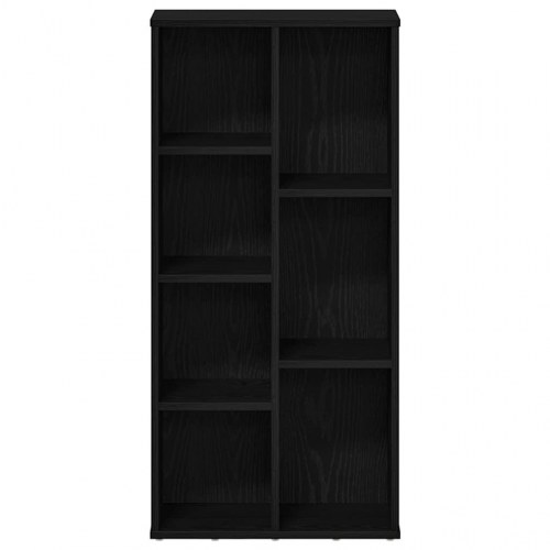 Bogreol i konstrueret træ 50 x 25 x 104 cm - sort-eg