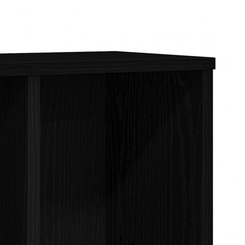 Bogreol i konstrueret træ 50 x 25 x 104 cm - sort-eg