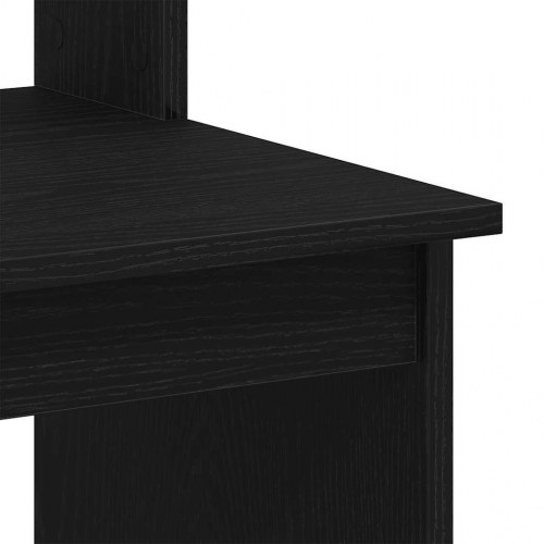Skrivebord med hylder 102×45×148 cm - konstrueret træ, sort eg