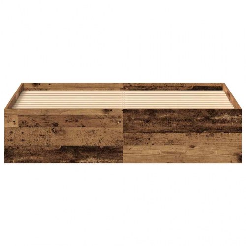 Sengestel uden madras 150 x 200 cm - konstrueret træ, antikt træ