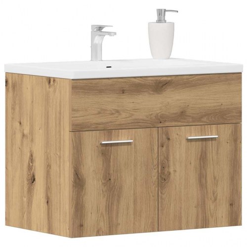 Badeværelsesvaskeskab 60 × 38,5 × 46 cm - konstrueret træ, kunsteg