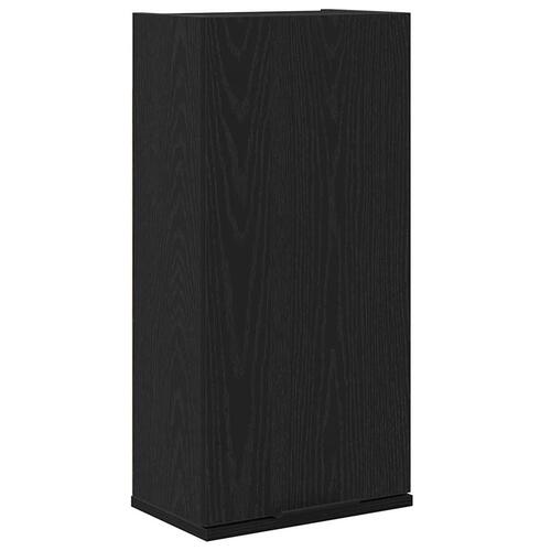 Væghængt skab 32x20x67 cm konstrueret træ sort egetræsfarve
