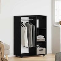 Garderobe 80x40x110 cm konstrueret træ sort egetræsfarve