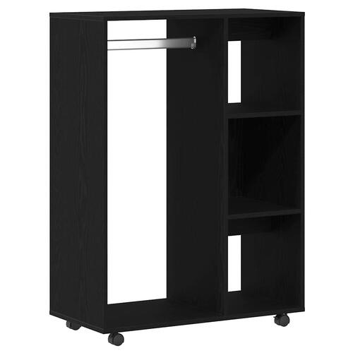 Garderobe 80x40x110 cm konstrueret træ sort egetræsfarve