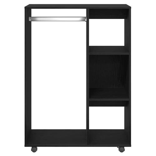 Garderobe 80x40x110 cm konstrueret træ sort egetræsfarve