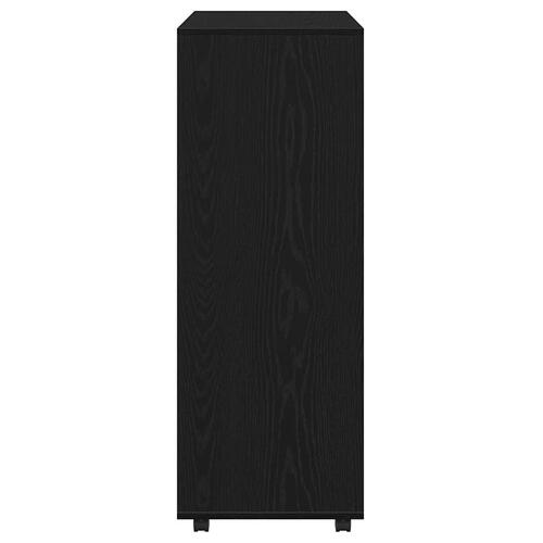Garderobe 80x40x110 cm konstrueret træ sort egetræsfarve