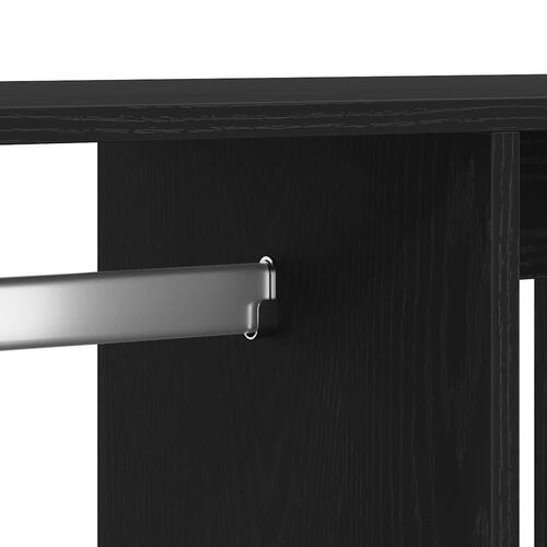 Garderobe 80x40x110 cm konstrueret træ sort egetræsfarve