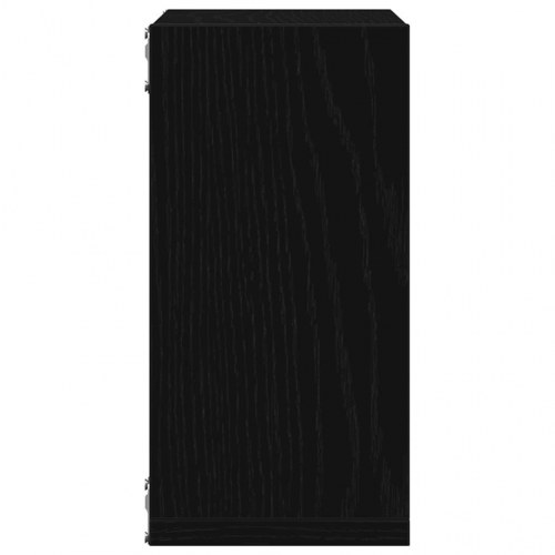 Væghylder - 6 stk. kubeformede i sort eg, 30×15×30 cm, konstrueret træ