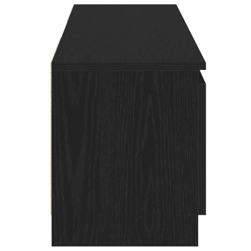 Tv-bord med LED-lys - 120×30×36 cm, konstrueret træ, sort eg