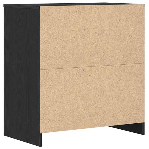 Skænk 70x41x75 cm konstrueret træ sort egetræsfarve