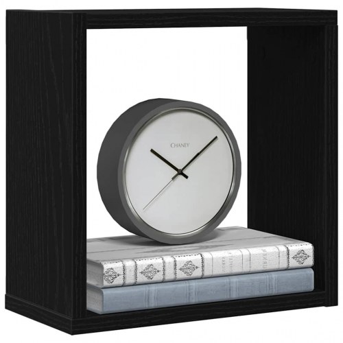 Væghylder 2 stk. - kubeformet 30×15×30 cm i sort eg