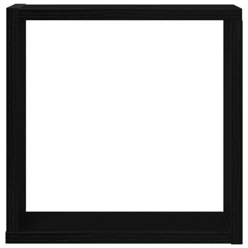 Væghylder 2 stk. - kubeformet 30×15×30 cm i sort eg