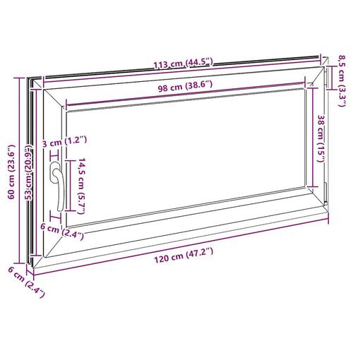Kældervindue RISOR 120x60 cm Tilt&Drej DIN højre antracitgrå