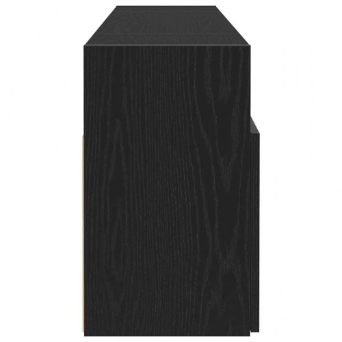 TV-bord med LED-lys 120×30×50 cm - sort eg, konstrueret træ