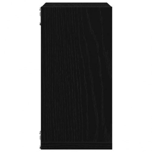 Væghylder kubeformede - 4 stk. 30×15×30 cm, konstrueret træ, sort eg