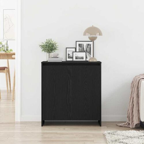 Skænk 70x41x75 cm konstrueret træ sort egetræsfarve