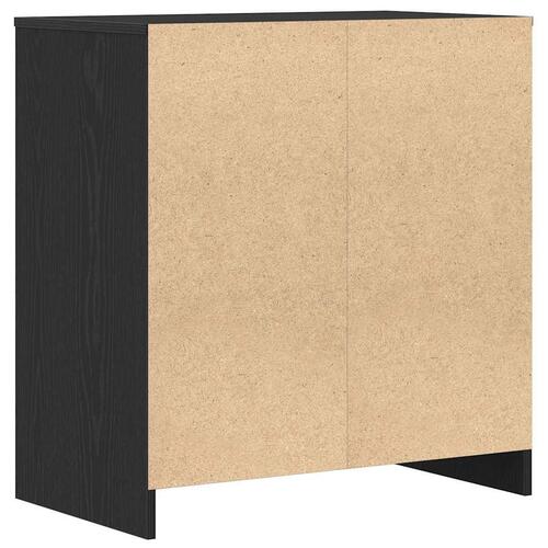 Skænk 70x41x75 cm konstrueret træ sort egetræsfarve