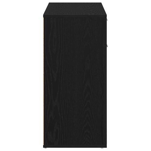 Skænk 80x36x75 cm konstrueret træ sort egetræsfarve