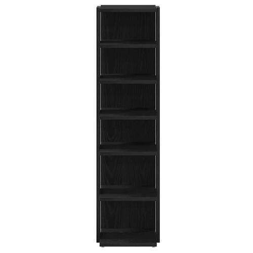 Skoskabe 2 stk. 25x27x102 cm konstrueret træ sort egetræ