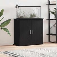 Akvariebord 81x36x73 cm konstrueret træ sort egetræsfarve