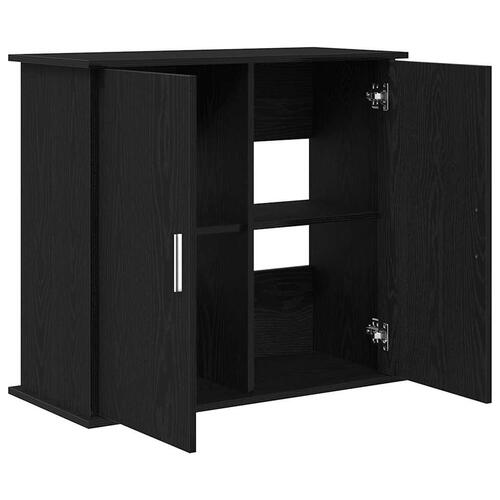 Akvariebord 81x36x73 cm konstrueret træ sort egetræsfarve