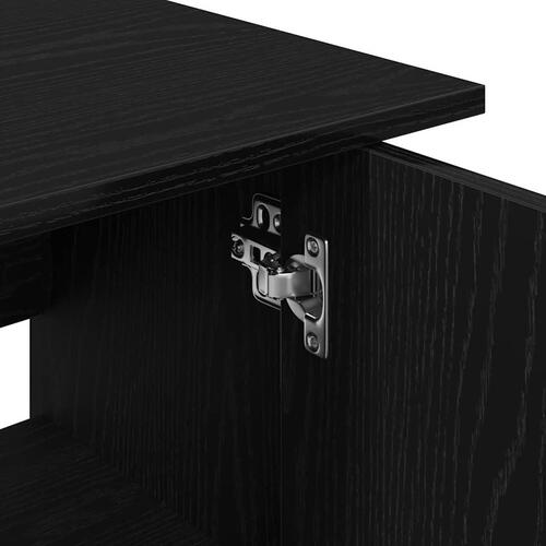 Akvariebord 81x36x73 cm konstrueret træ sort egetræsfarve
