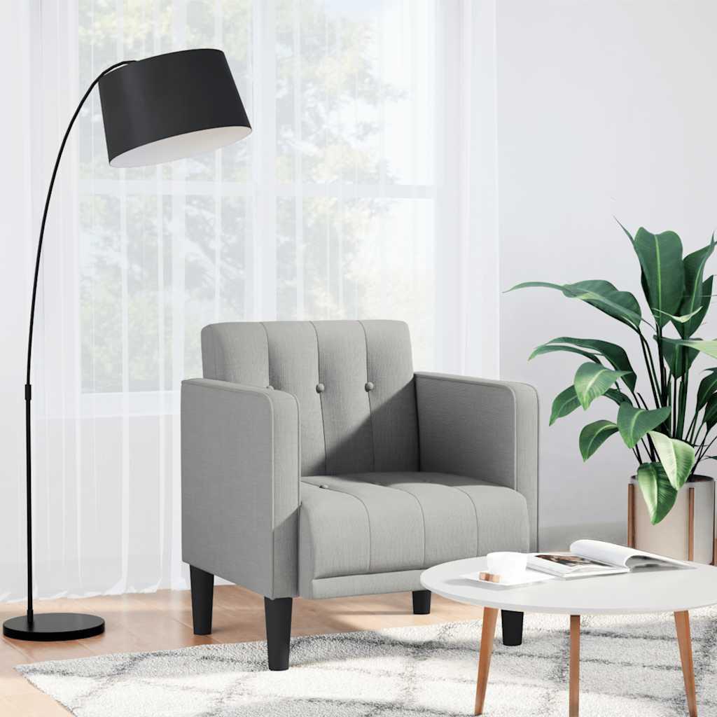 Sofastol med armlæn 53 cm stof skygrå