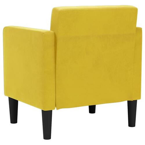 Sofastol med armlæn 53 cm fløjl gul