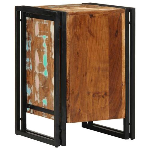 Sengebord 40x40x59 cm massivt genbrugstræ
