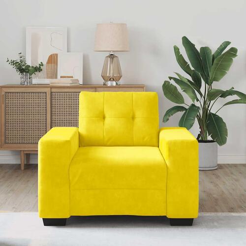 Sofastol 60 cm fløjl gul