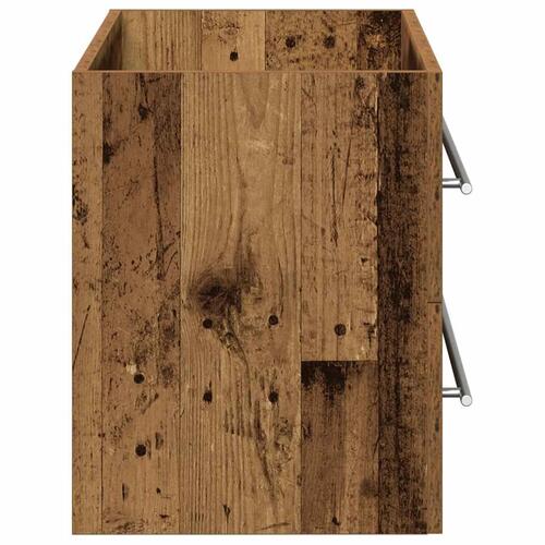 Underskab til håndvask 80x38,5x48cm konstrueret træ gammelt træ