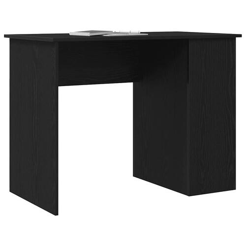 Skrivebord 100x55x75 cm konstrueret træ sort egetræsfarve