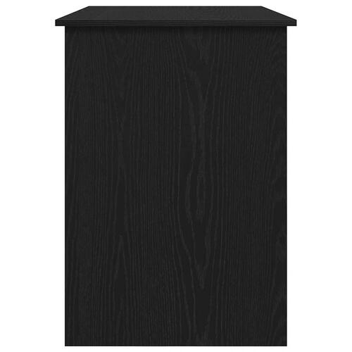 Skrivebord 100x55x75 cm konstrueret træ sort egetræsfarve