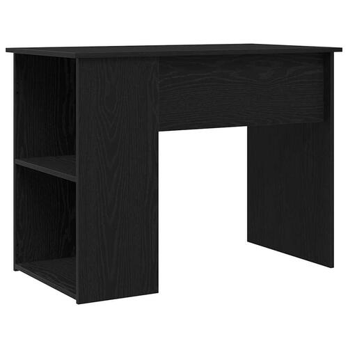 Skrivebord 100x55x75 cm konstrueret træ sort egetræsfarve