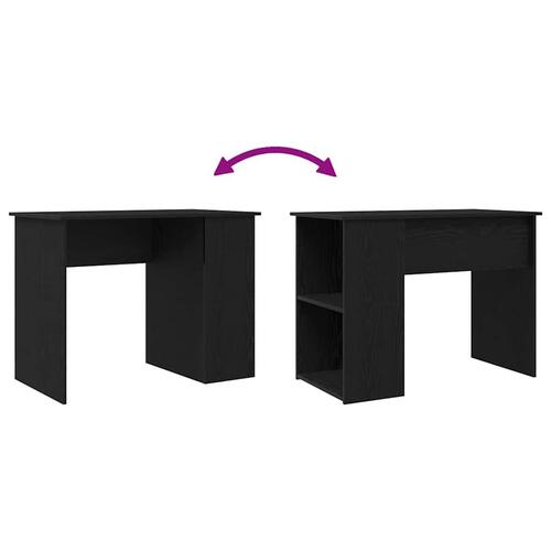 Skrivebord 100x55x75 cm konstrueret træ sort egetræsfarve